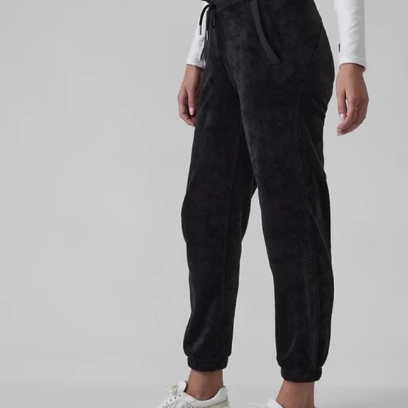 BUNDLE!!  Athleta Double Kozy Karma Black and Cream Jogger Pants - Picture 4 of 8